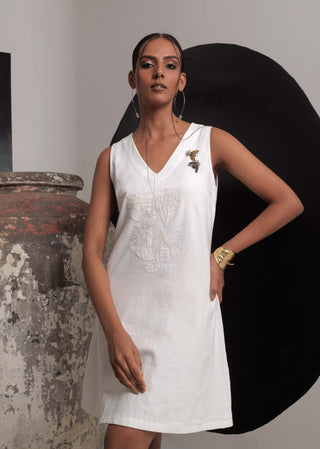 Ikai Ivory Short Dress by Nautanky, available on Indiaspopup.com