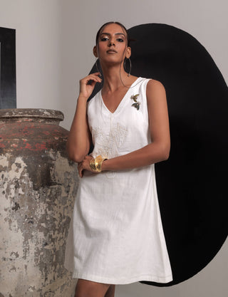 Ikai Ivory Short Dress by Nautanky, available on Indiaspopup.com