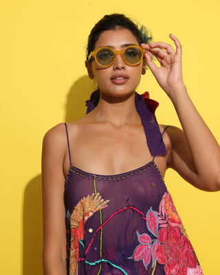 Chulbul Purple Cape And Pants by Rishi & Vibhuti available on Indiaspopup.com
