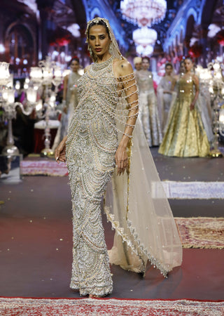 Sheeshmahal nude jadau gown