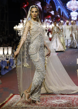 Sheeshmahal nude jadau gown