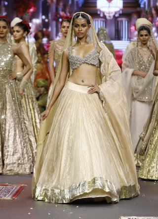 Noor-e-zar gold lehenga set