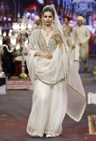 Noorika ivory sari set