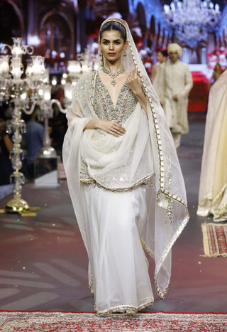 Noorika ivory sari set