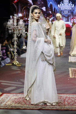 Noorika ivory sari set