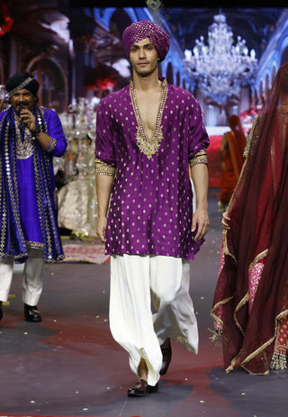 Rehzaar purple amethyst kurta set