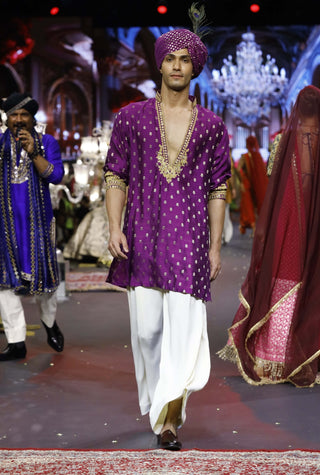 Rehzaar purple amethyst kurta set