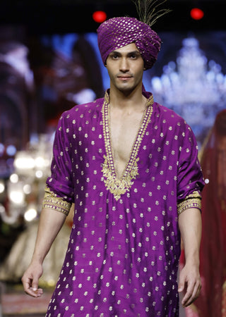 Rehzaar purple amethyst kurta set