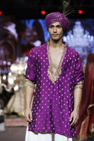 Rehzaar purple amethyst kurta set