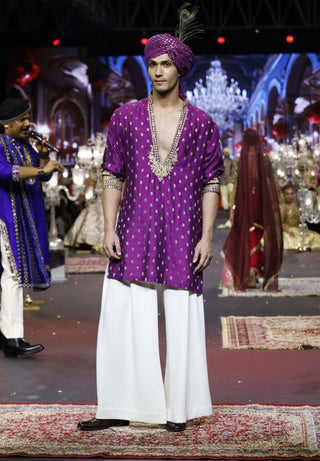 Rehzaar purple amethyst kurta set