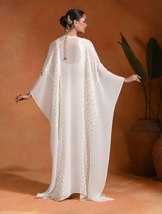 Ivory drape skirt and shrug
