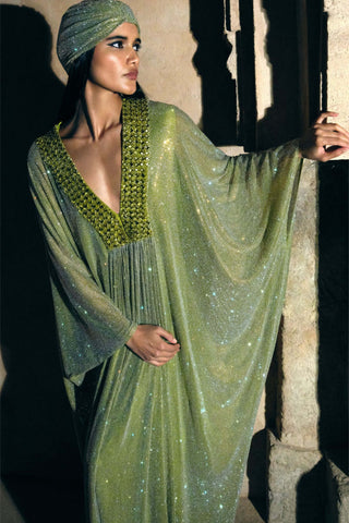 Sultana mint green kaftan