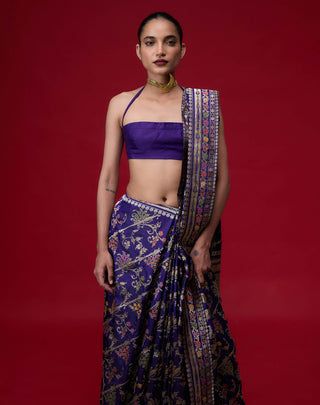 Ekaya Purple Eclipse Sari available on indiaspopup