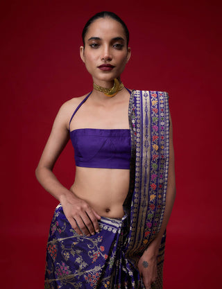 Ekaya Purple Eclipse Sari available on indiaspopup