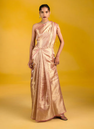 Ekaya Rosy Pink Revelry Sari available on indiaspopup