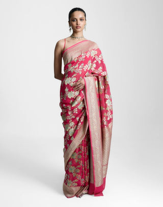 Ekaya Pink Sunset Sari available on indiaspopup