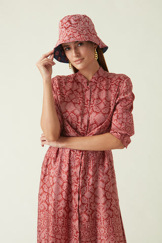 Payal Pratap-Ubud Red Printed Tunic Dress-INDIASPOPUP.COM