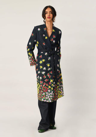 Derongensis double-breasted belted jacket