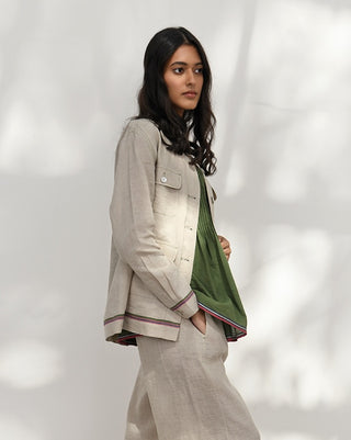 Cori Handloom Shirt Jacket by Payal Pratap available on Indiaspopup.com