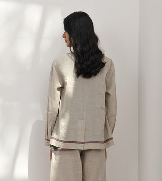 Cori Handloom Shirt Jacket by Payal Pratap available on Indiaspopup.com