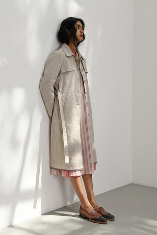 Lecco Handloom Trench Jacket by Payal Pratap available on Indiaspopup.com