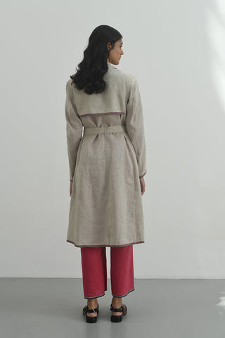 Lecco Handloom Trench Jacket by Payal Pratap available on Indiaspopup.com