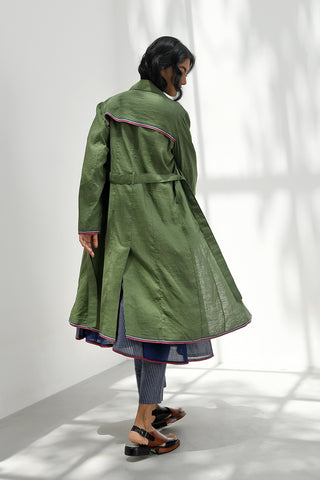 Grosseto Olive Green Jacket by Payal Pratap available on Indiaspopup.com