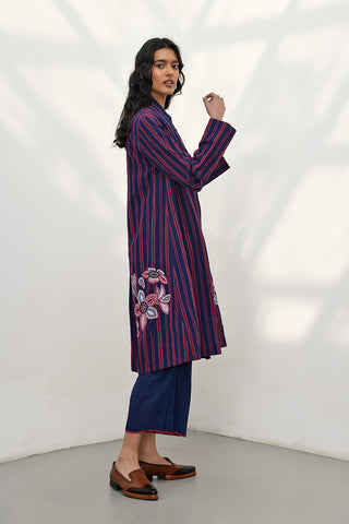 Kapeli Navy Embroidered Jacket by Payal Pratap available on Indiaspopup.com