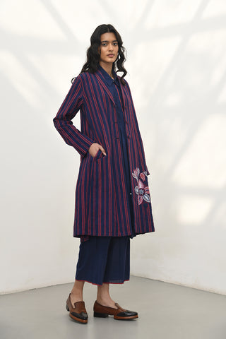 Kapeli Navy Embroidered Jacket by Payal Pratap available on Indiaspopup.com