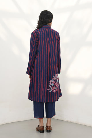 Kapeli Navy Embroidered Jacket by Payal Pratap available on Indiaspopup.com