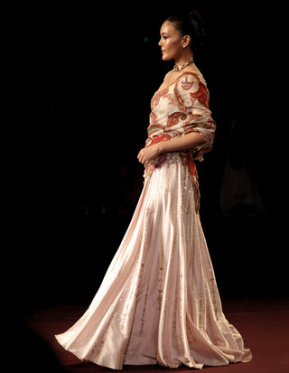 Muktika draped sari set