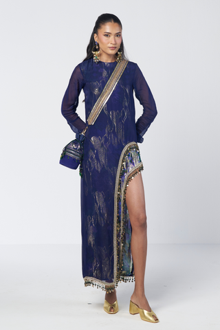 Indie blue tunic dress