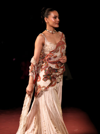 Muktika draped sari set