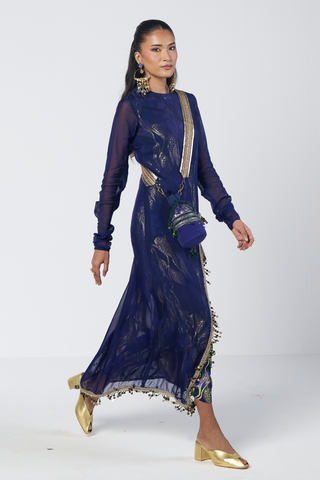 Indie blue tunic dress