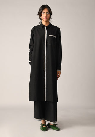 Grandiflora balck front open tunic and pants