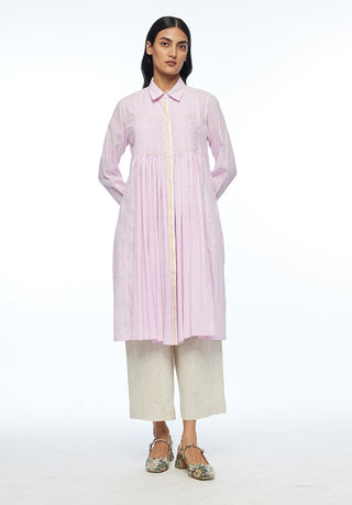 Gallica pink collared tunic