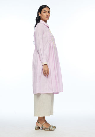 Gallica pink collared tunic