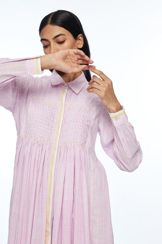 Gallica pink collared tunic