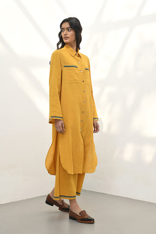 Gubbio Mustard Handloom Tunic by Payal Pratap available on Indiaspopup.com