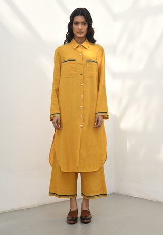 Gubbio Mustard Handloom Tunic by Payal Pratap available on Indiaspopup.com