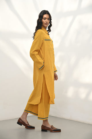 Gubbio Mustard Handloom Tunic by Payal Pratap available on Indiaspopup.com