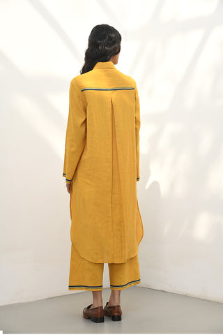 Gubbio Mustard Handloom Tunic by Payal Pratap available on Indiaspopup.com