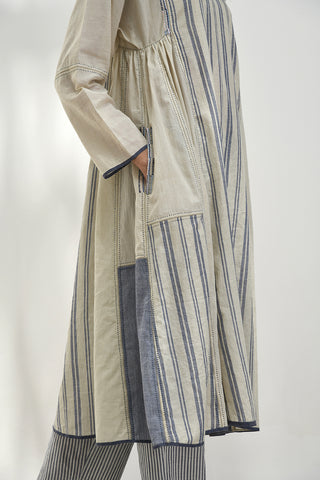 Athena beige striped tunic