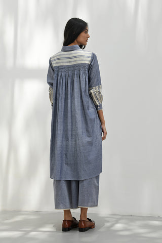 Molyvos Blue Handloom Tunic by Payal Pratap available on Indiaspopup.com