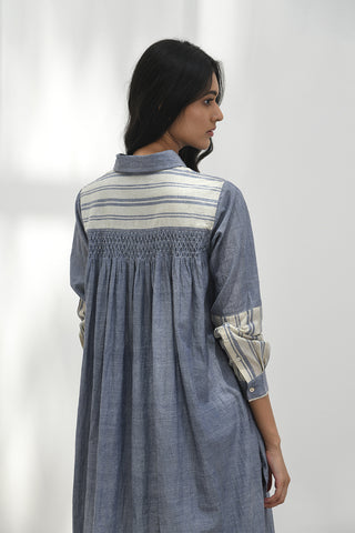 Molyvos Blue Handloom Tunic by Payal Pratap available on Indiaspopup.com