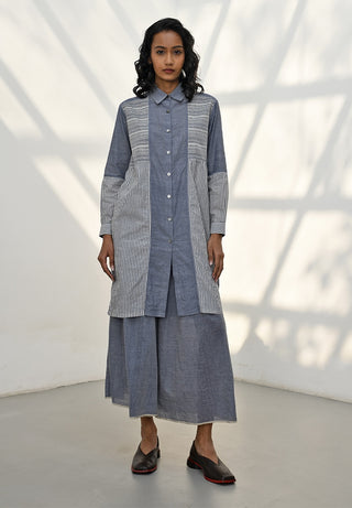 Nymfaio blue handloom tunic