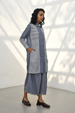 Nymfaio blue handloom tunic