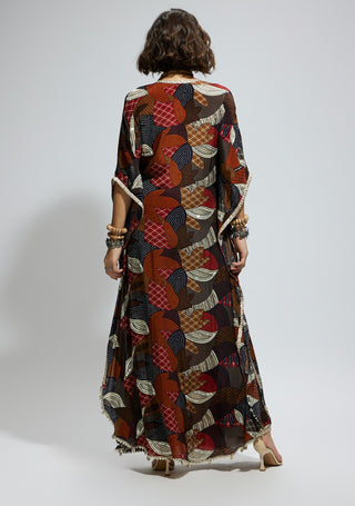 Sva By Sonam And Paras Modi Multi Abtract Print Kurta And Pants available on indiaspopup