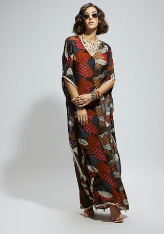 Sva By Sonam And Paras Modi Multi Abtract Print Kurta And Pants available on indiaspopup
