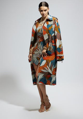 Sva By Sonam And Paras Modi Multi Canvas Abstract Trench Caot available on indiaspopup